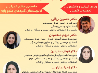 هفتمین جلسه از سلسه جلسات تعریف پایان نامه های مشترک با موضع هوش مصنوعی 
